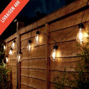 Guirlande Solaire 10 Ampoule Tulipe Led