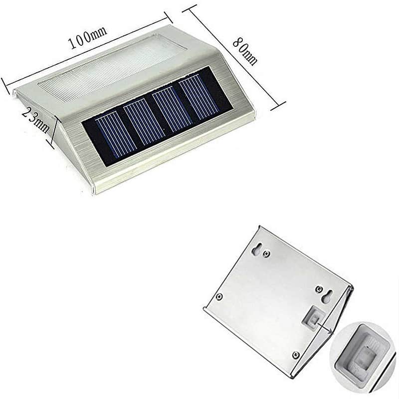 Applique Murale Solaire Lampe Acier Inox – Image 3