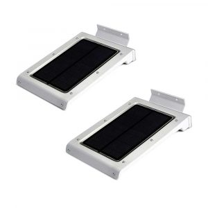 Applique Murale Solaire Double Veilleuse En Alu