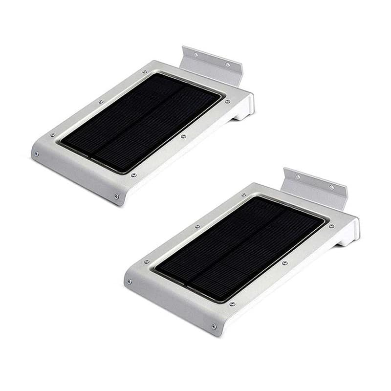 Applique Murale Solaire Double Veilleuse En Alu