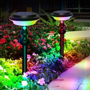 Balise Solaire Extérieur "Lampe Changeante 2En1" 54 Led