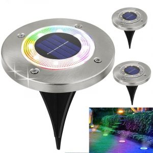 Balise Solaire Extérieure "Lampe De Sol En Alu" (8Led)