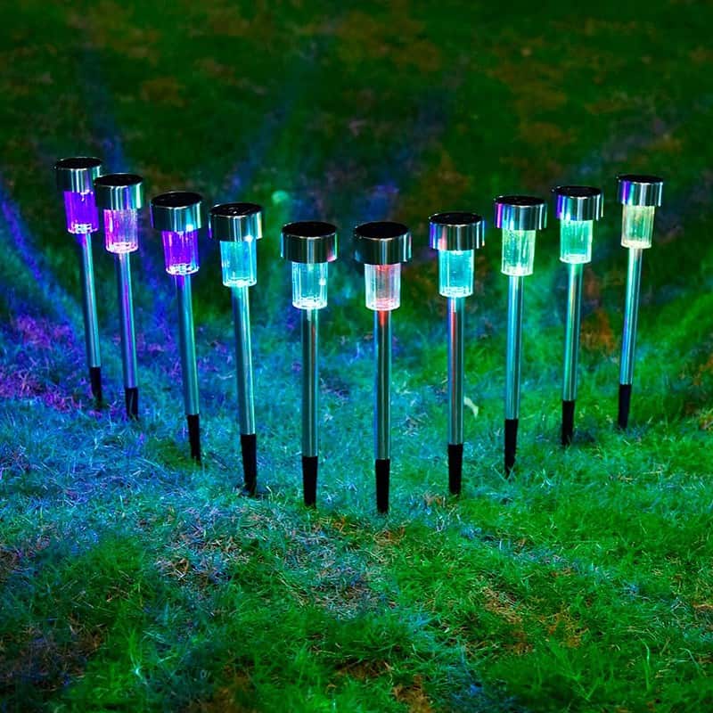 Balise Solaire Extérieure "10 Pièces Multicolore Inox"