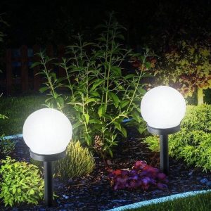 Boule Lumineuse Solaire Jardin Led Blanche