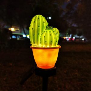 Decoration Solaire Jardin "Cactus Lumineux"