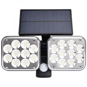 Lampe Solaire Jardin "Double Projecteur Puissant" (120Led)