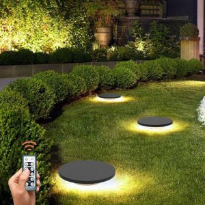 Lampe Solaire Design Plaque De Luxe Pour Jardin (Alu)