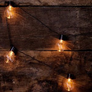 Guirlande Solaire "Ampoule Claire Pour Terrasse" 10/20 Pcs