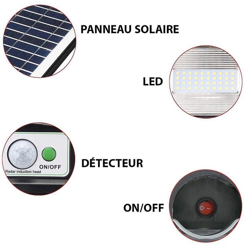 Lampadaire Solaire Triple Spot 20/40/60 Watt – Image 3