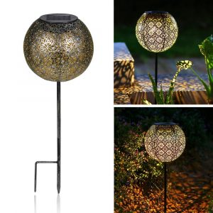 Lampe Solaire Piquet "Boule De Bronze Lumineux"