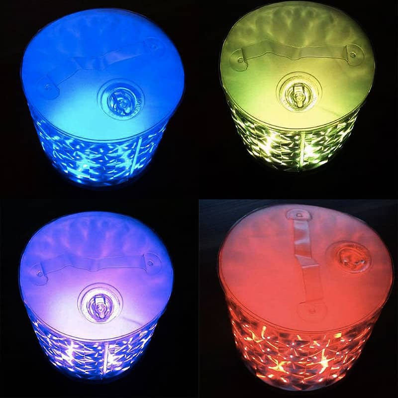 Lampe Solaire Camping Gonflable Vitre Opaque Multicolore – Image 3