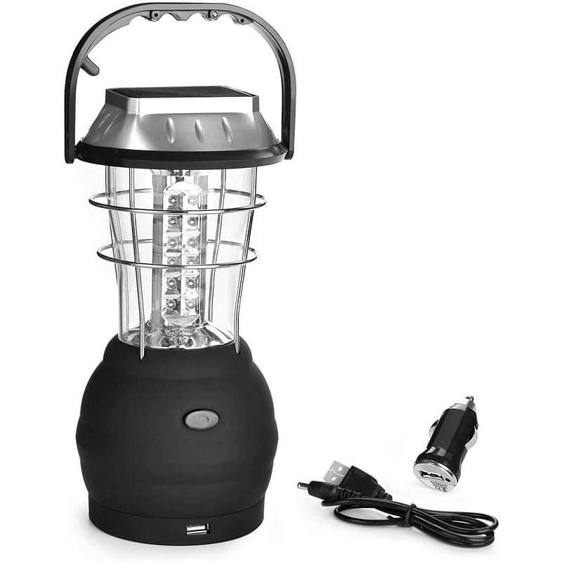 Lampe Solaire Camping Noir Argentée – Image 10