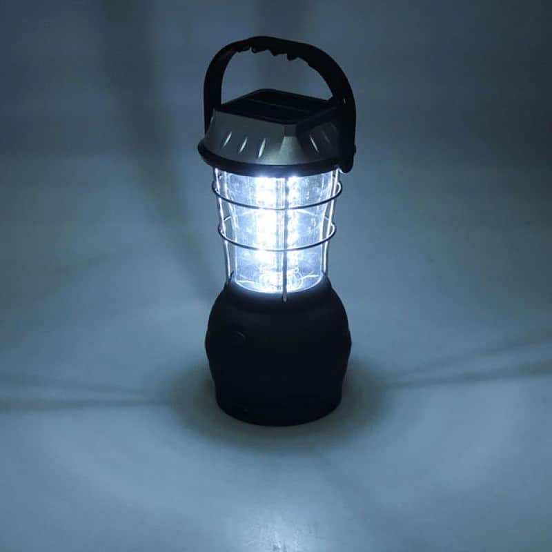 Lampe Solaire Camping Noir Argentée – Image 3