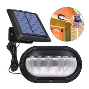 Lampe Solaire Jardin Murale Noire 10 Led