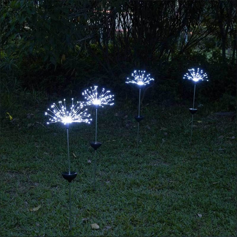 Piquet Solaire Jardin Feu D'Artifice Blanche – Image 3