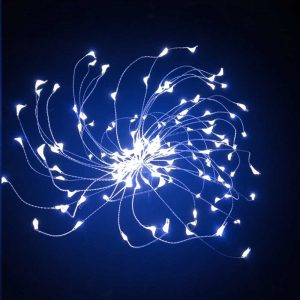 Piquet Solaire Jardin Feu D'Artifice Blanche
