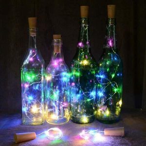 Guirlande Solaire Lumineuse "La Bouteille De Vin"