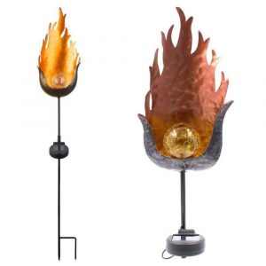 Piquet Solaire Jardin "Flamme Olympique"