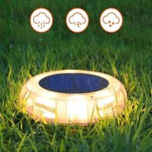 Lampe Solaire De Sol "Balise Lumineuse Jardin" (12Led)