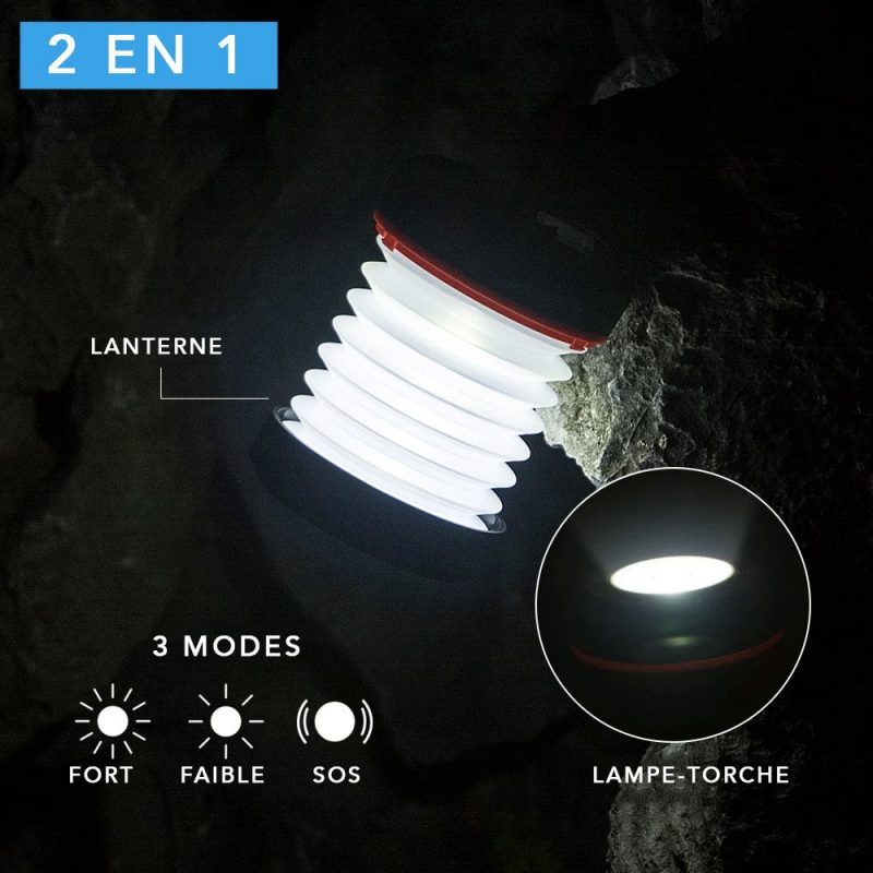 Lampe Solaire Camping Brilex Pliable (Usb) – Image 8