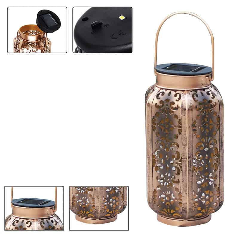 Lanterne Solaire Marocaine "Cuivre Vieilli" – Image 7