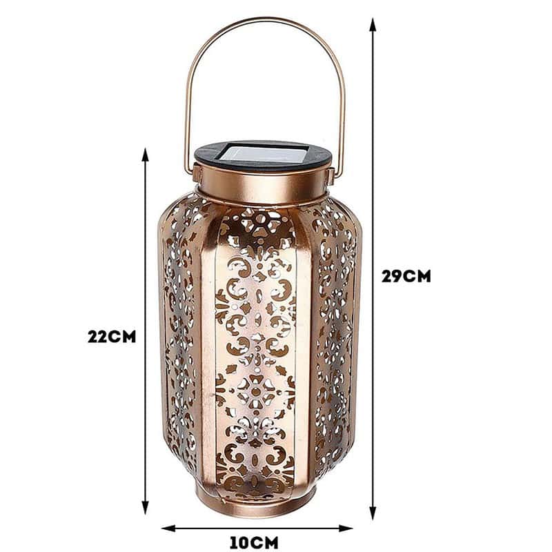 Lanterne Solaire Marocaine "Cuivre Vieilli" – Image 2