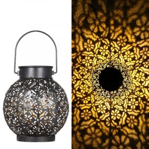 Lanterne Solaire "Boule De Terrasse En Fer"
