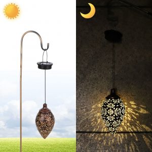 Lanterne Solaire Marocaine Suspendu "Cuivre Ancien"