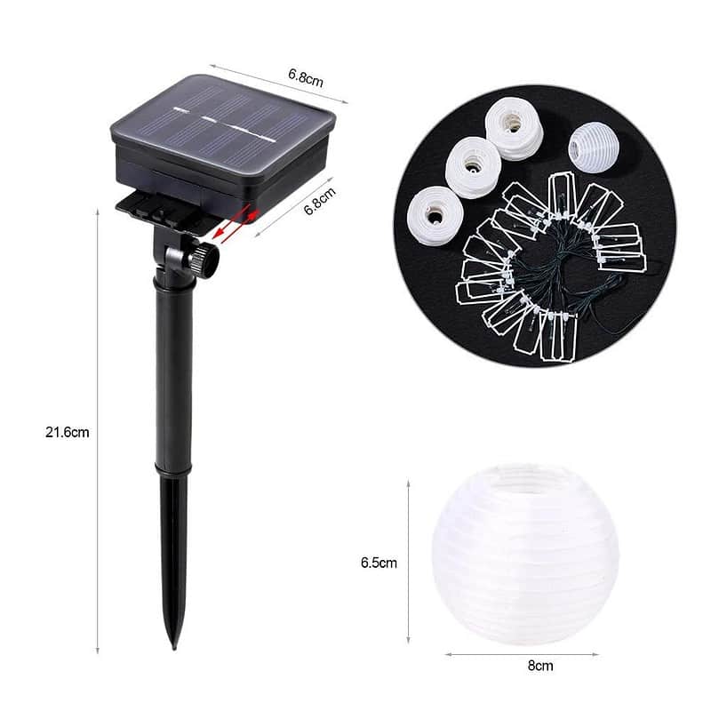 Guirlande Solaire Multicolore Lampion Chinois – Image 9