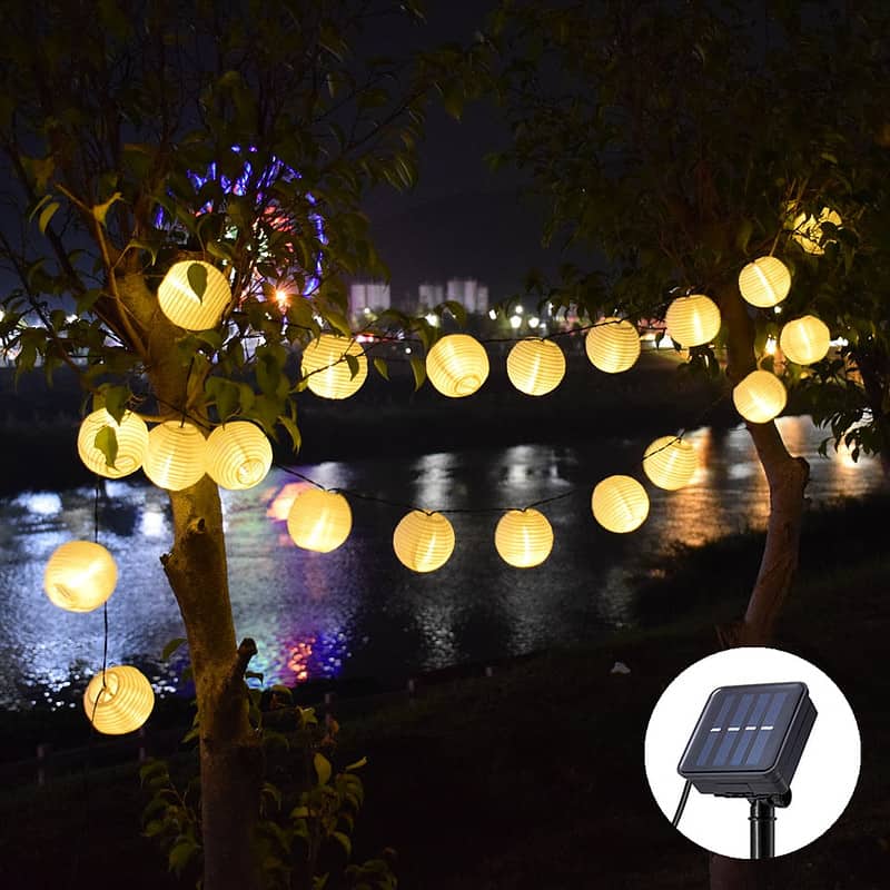 Guirlande Solaire Multicolore Lampion Chinois – Image 4
