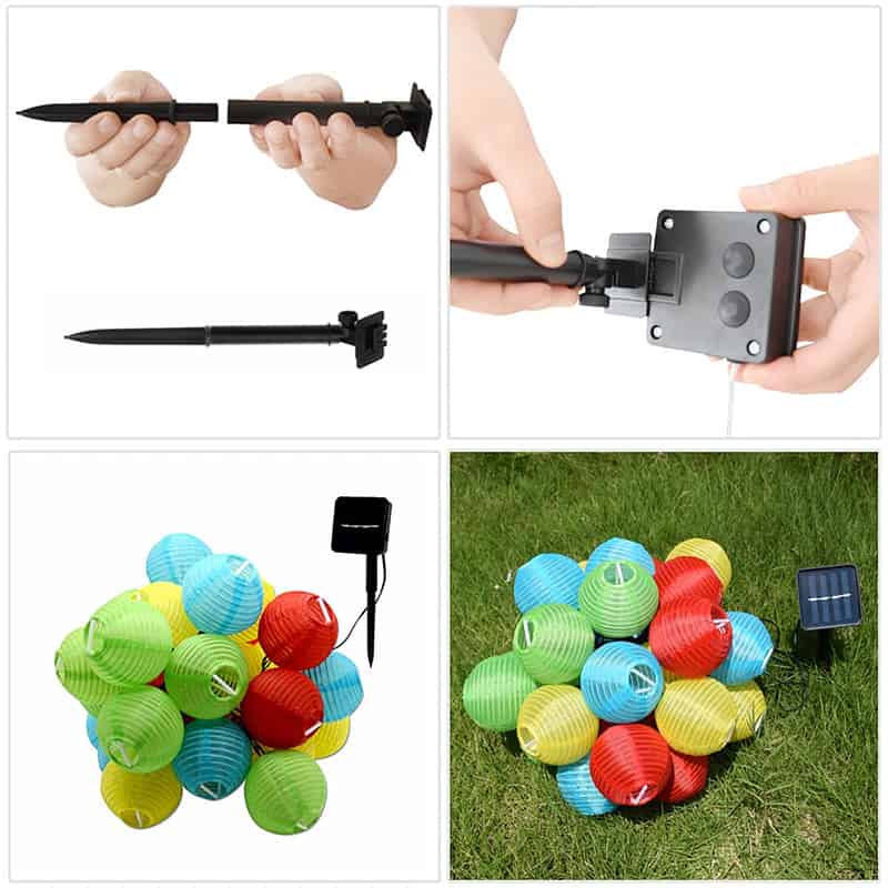 Guirlande Solaire Multicolore Lampion Chinois – Image 11