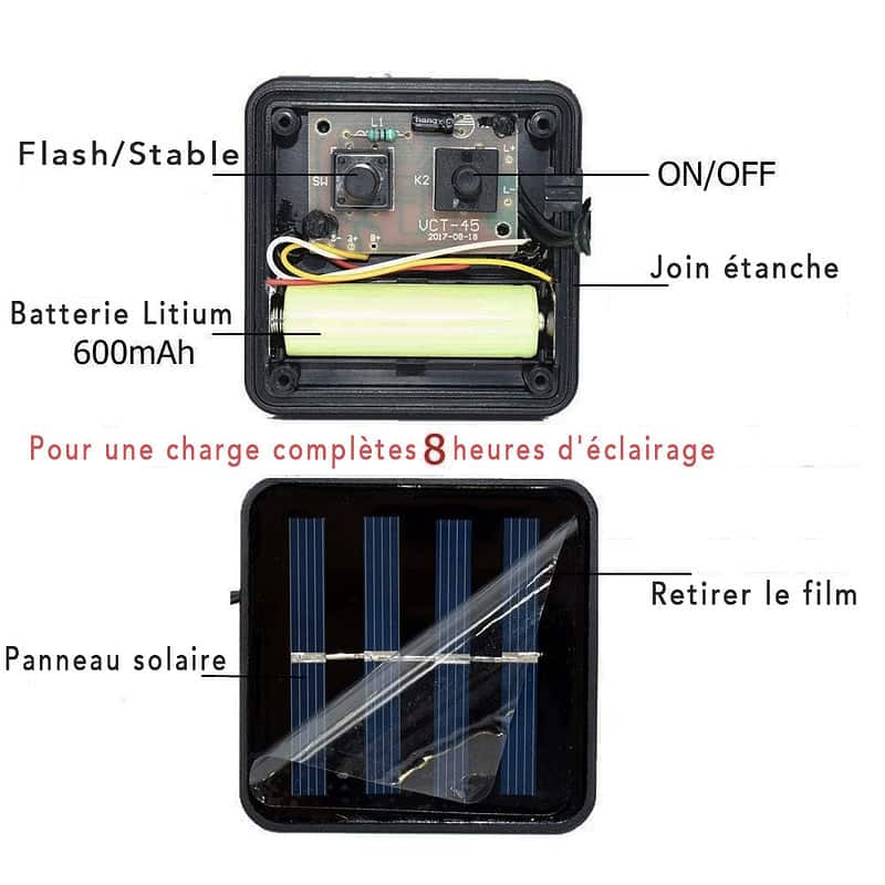 Guirlande Solaire 10 Ampoules Claire Led Jaune – Image 7