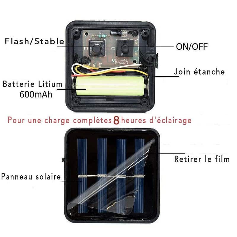 Guirlande Solaire Ampoules Claire Led (10/20/30) – Image 4
