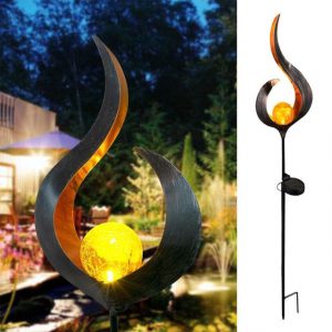 Piquet Solaire Jardin "Boule Enflammée"