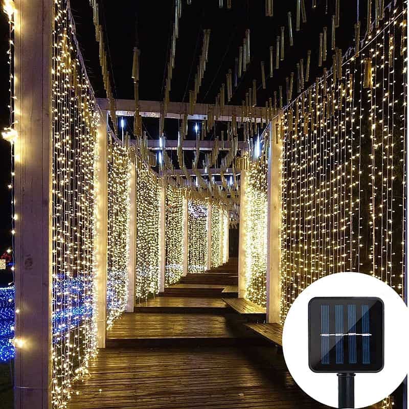 Guirlande Solaire Multicolore Rideau Lumineux 200 Led – Image 2