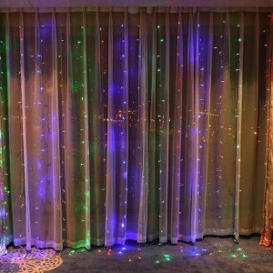 Guirlande Solaire Multicolore Rideau Lumineux 300 Led