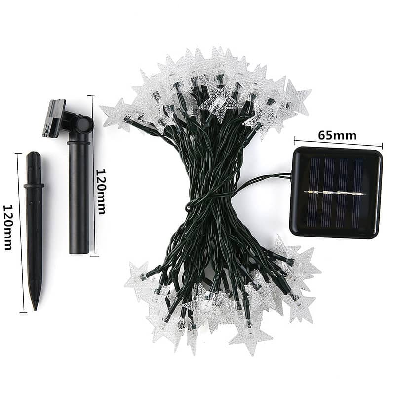 Guirlande Solaire Étoile Multicolore – Image 2