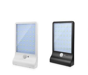 Lampadaire Solaire Blanc, Noire 500 Lumens