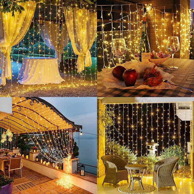 Guirlande Solaire Multicolore Rideau Lumineux 200 Led – Image 4