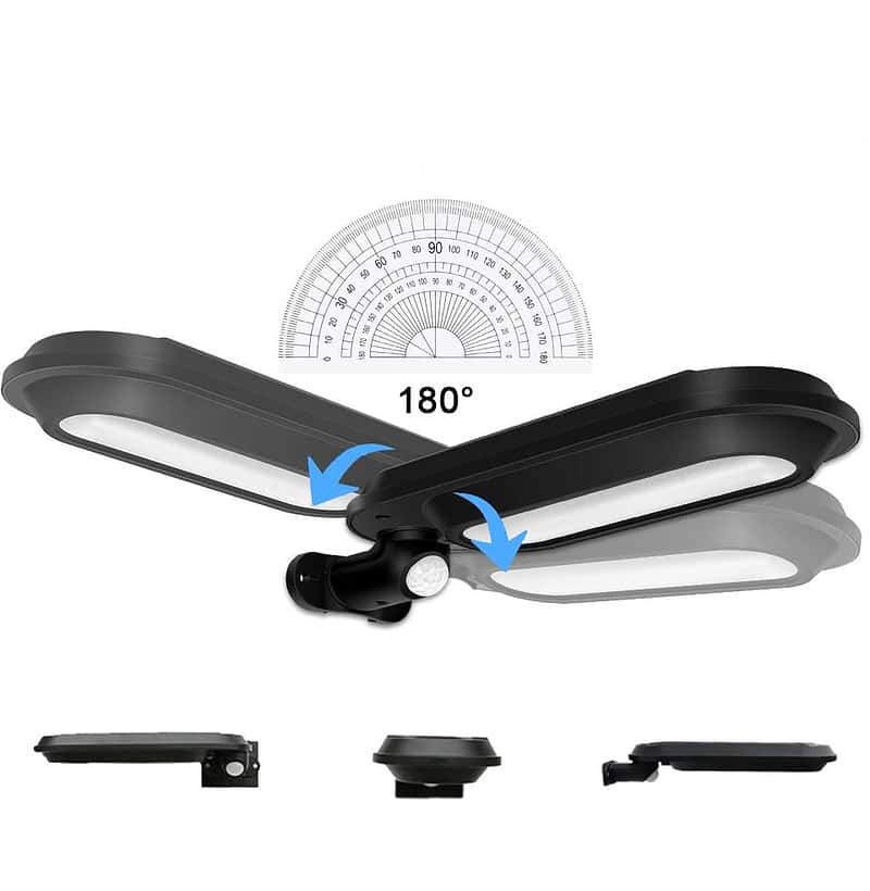 Lampadaire Solaire Ovale Noire 600 Lumens – Image 2