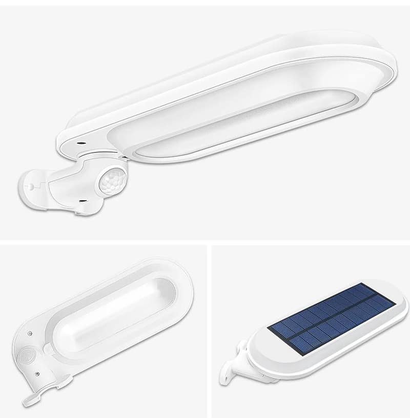 Lampadaire Solaire Ovale Blanc 600 Lumens – Image 3