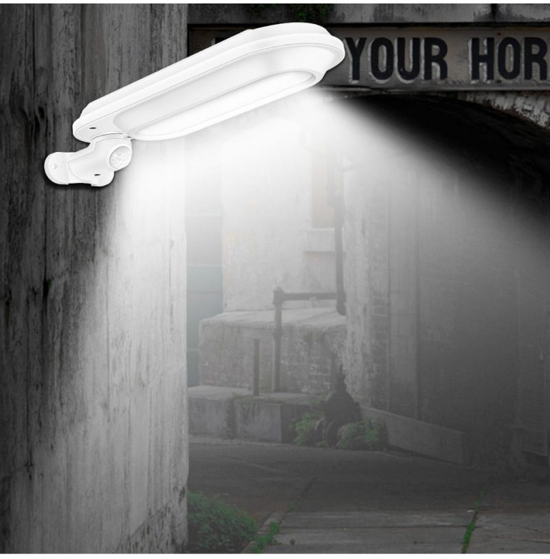 Lampadaire Solaire Ovale Blanc 600 Lumens – Image 2