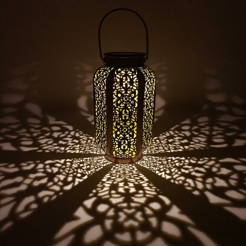 Lanterne Solaire Marocaine "Cuivre Vieilli"