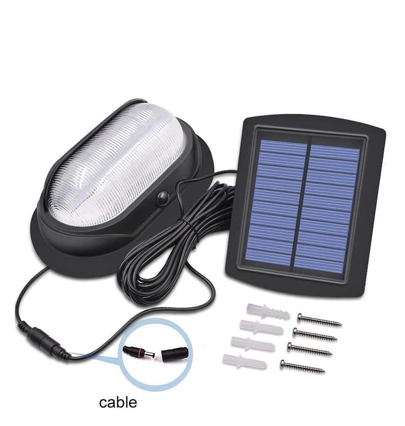 Lampe Solaire Jardin Murale Noire 10 Led – Image 3