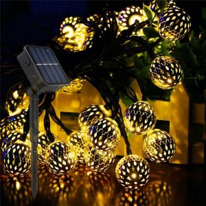 Guirlande Solaire Marocaine Argenté (20 Led)