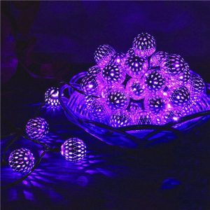 Guirlande Solaire Marocaine Argentée Multi-Colore