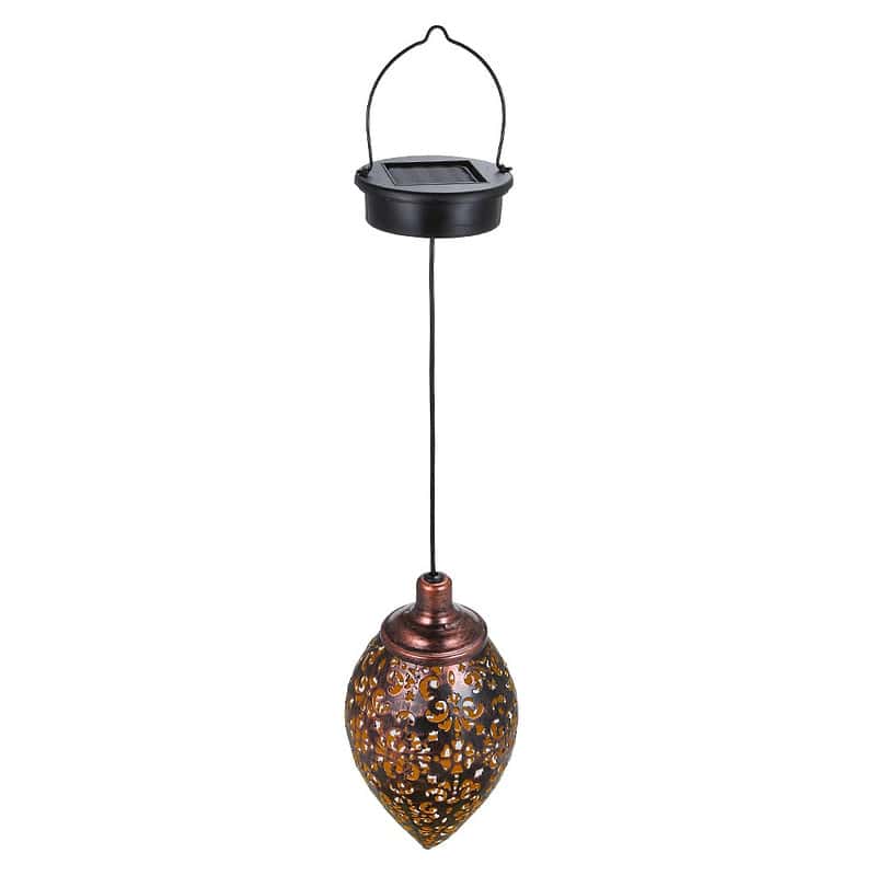 Lanterne Solaire Marocaine Suspendu "Cuivre Ancien" – Image 4