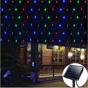 Guirlande Solaire Filet De Maille Multicolore 200 Led