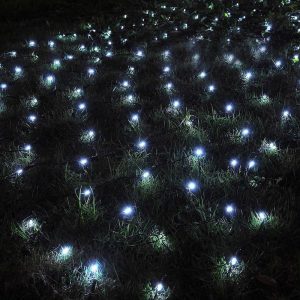 Guirlande Solaire Filet De Maille Blanc 200 Led