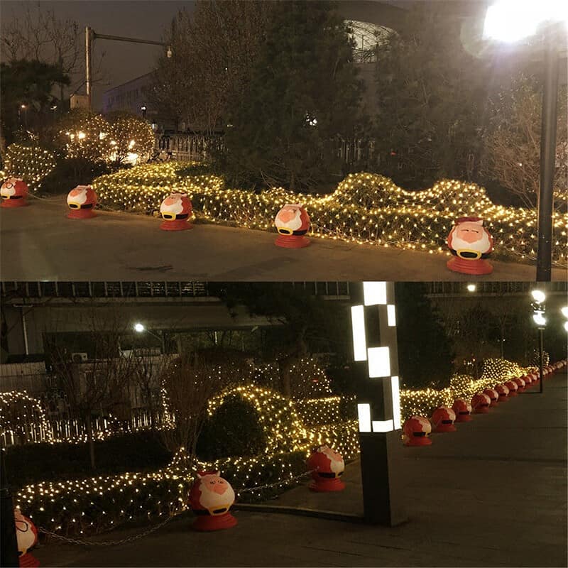 Guirlande Solaire Filet De Maille Jaune 200 Led – Image 4